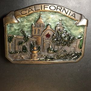 San Carlos Mission California Belt Buckle 1977
